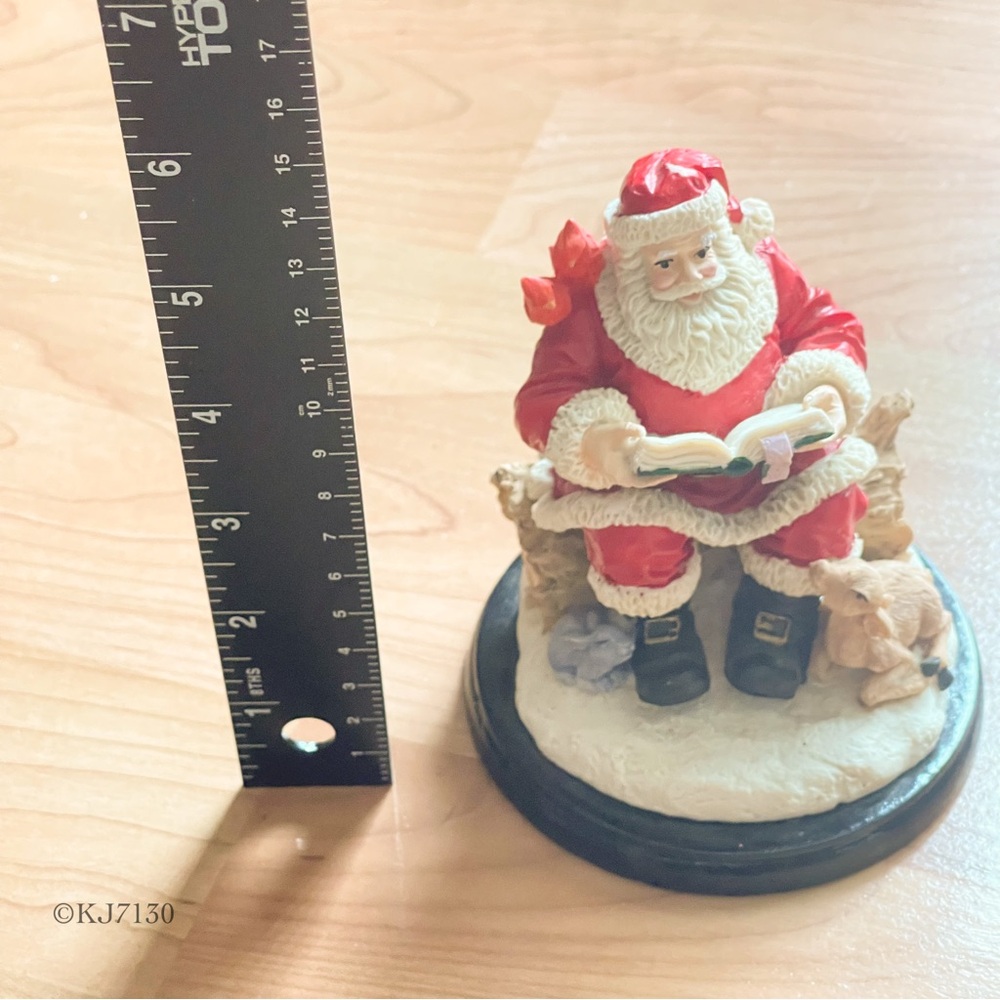 Vintage Artmark Chicago Treasury Of Gifts Ceramic Santa Claus Reading List - Picture 10 of 10